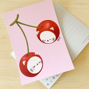 Kirschkatzen Mini Print/Postkarte