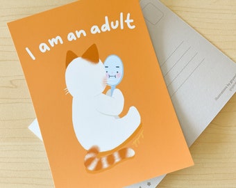 I am an Adult Mini Print / Postcard