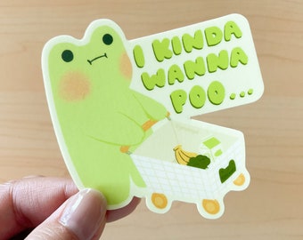 Poo Frog Waterproof Vinyl Sticker