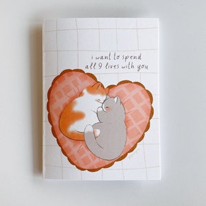 9 Lives With You Valentines / Anniversary / Friendship Greeting Card image 2