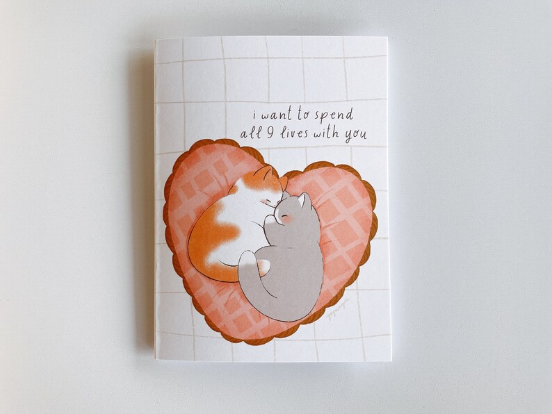 9 Lives With You Valentines / Anniversary / Friendship Greeting Card image 2