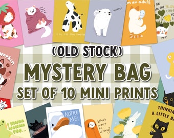 Mystery Mini Print / Postcard Set of 10