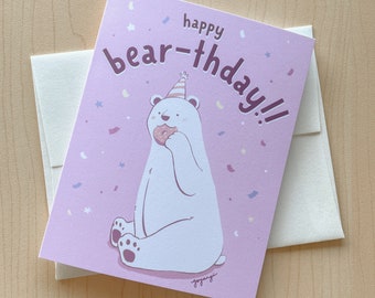 Happy Bear-thday! - Birthday Greeting Card