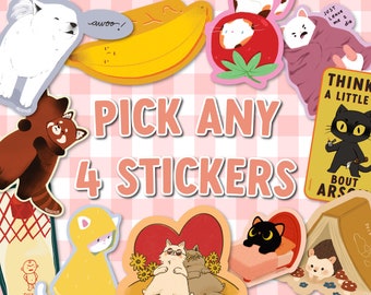 Sticker Pack (Pick 4) - Waterproof and Weatherproof Vinyl