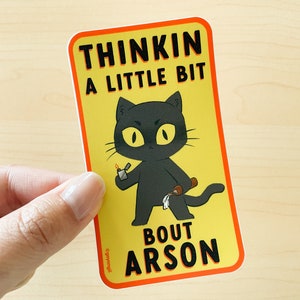 Arson Cat Waterproof Vinyl Sticker