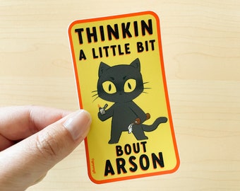 Arson Cat Waterproof Vinyl Sticker