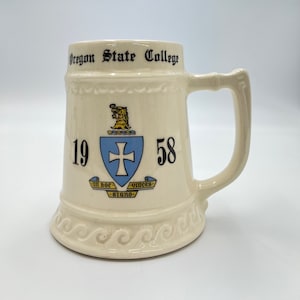 28 Oz. College Stein, Oregon State College, Mug By Balfour - Attleboro, Mass, USA, Circa 1958