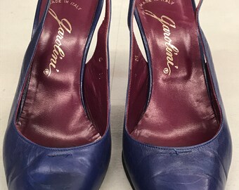 ladies navy sling back shoes