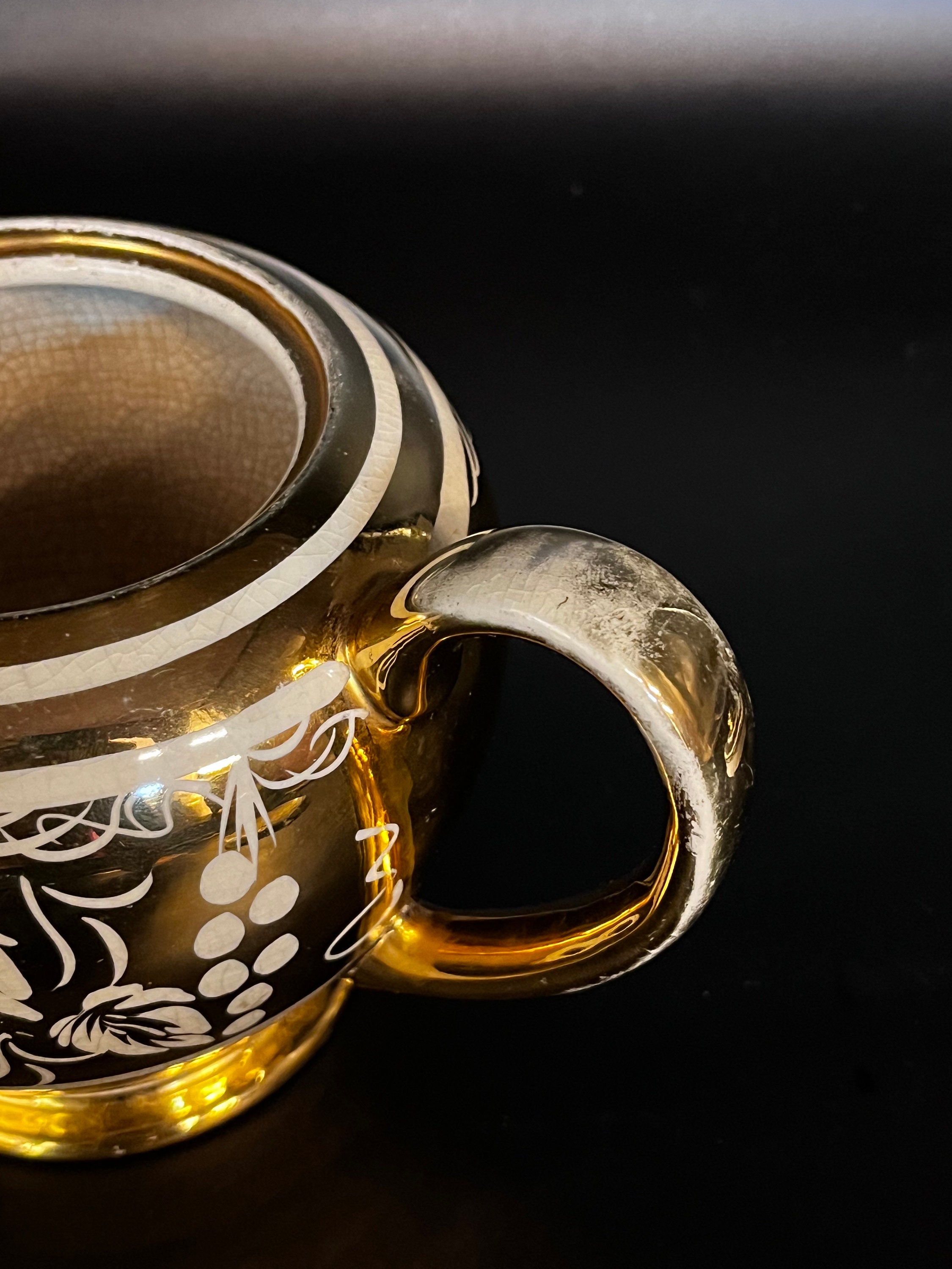 Sadler Teapot, England RARE 1930's Gold With White