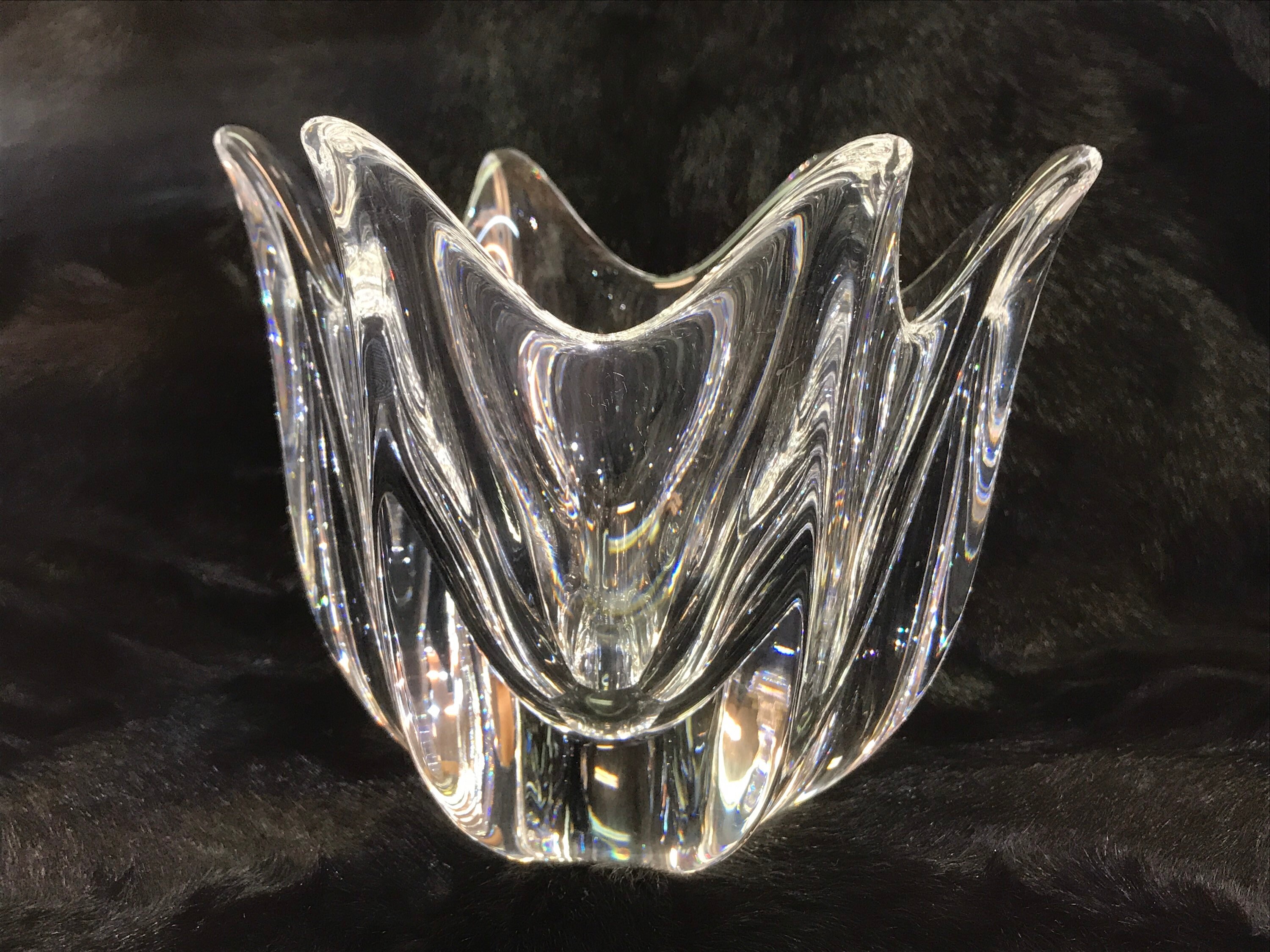 Signed Orrefors Heav Weight Clear Crystal Tulip Bowl/Flower Etsy