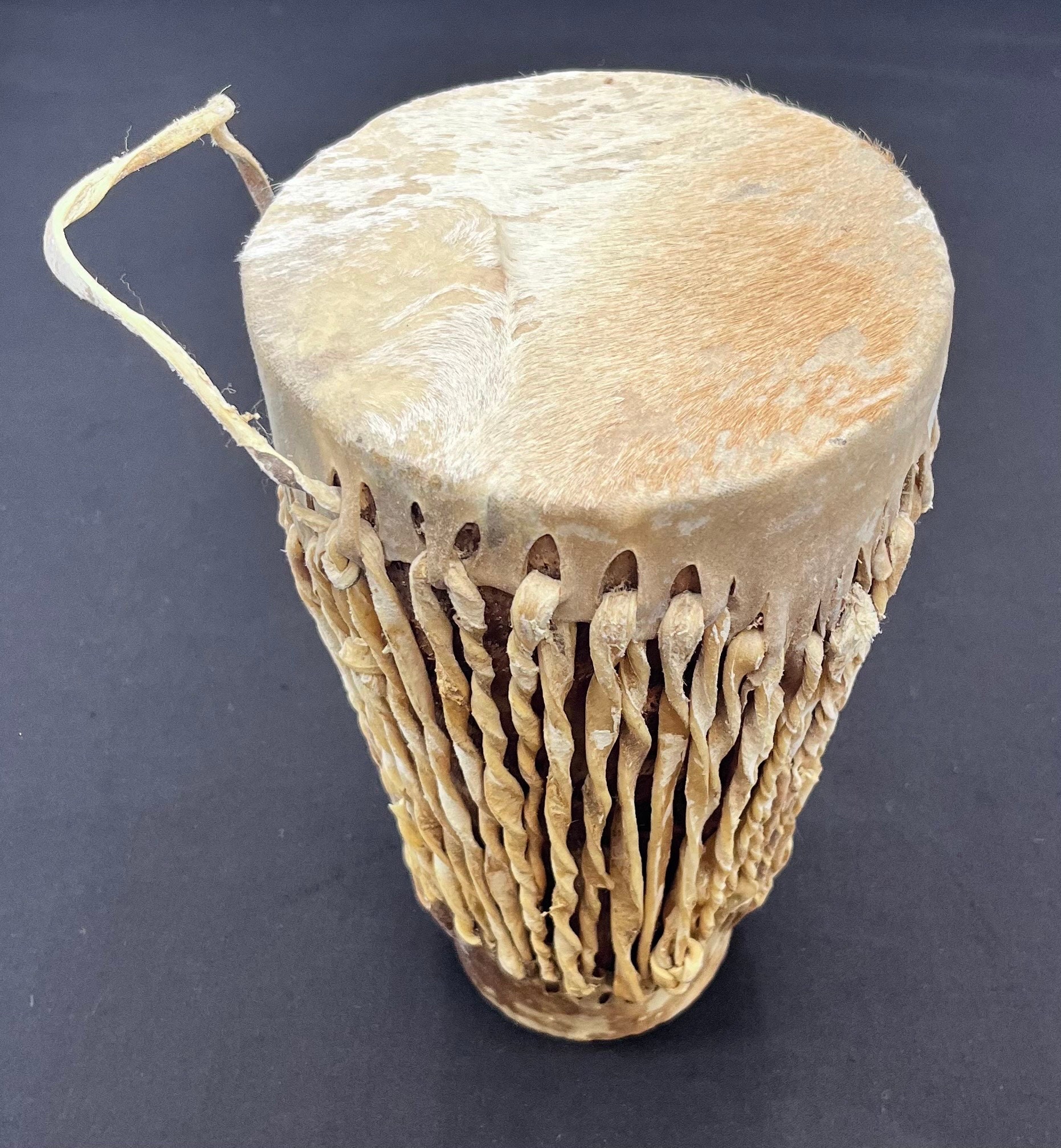1960's African Timbale Drum Goat Hide/fur Hollow Wooden Bark - Etsy