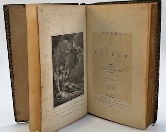 Poemas de Ossian, Volumen 2, traducidos por James MacPherson, Esq. Impresos por J.D. Dewick Lackington, Allen & Co. Londres, publicados en 1803.