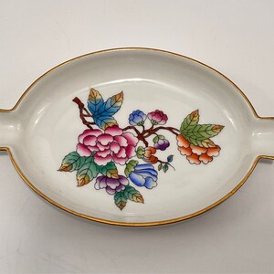 Ashtray, Herend, Queen Victoria Pattern, Hand Painted, Hungary, c. 1960s