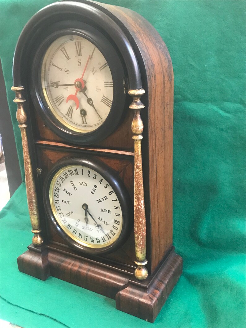 BB Lewis Perpetual Calendar 8 Day Clock With Lunar Dial. Made Etsy