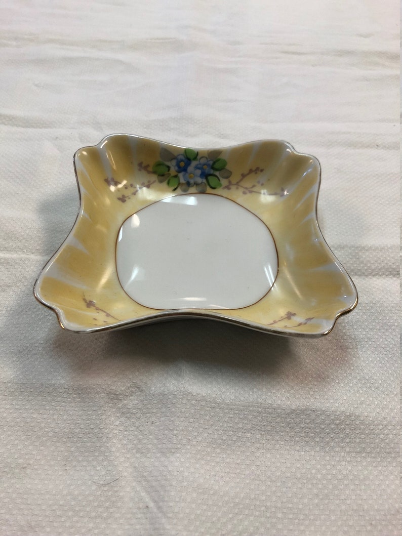 Meito China Japan C.1920/'s Hand Painted Trinket Dish Or Candy Dish
