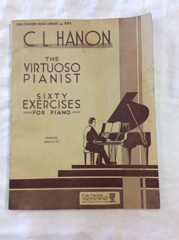 Vintage années 1920 C.L Hanon Le pianiste virtuose soixante exercices/leçons  pour piano -  France
