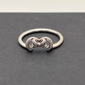 Pandora Minnie Mouse Disney Ring, Silhouette Ring, Mouse Ears Ring