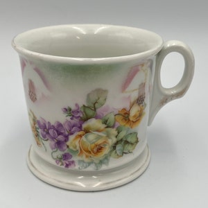 Transfer Ware Shaving Mug, Leuchtenburg, Germany, c. 1890