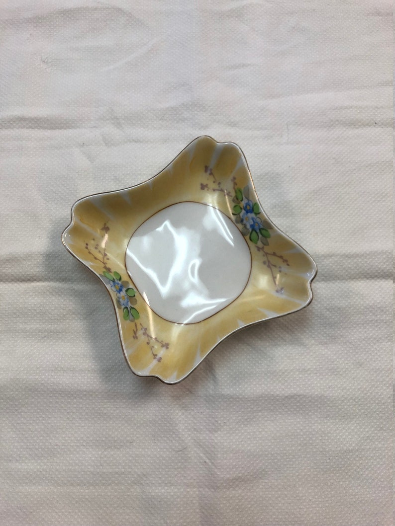 Meito China Japan C.1920/'s Hand Painted Trinket Dish Or Candy Dish