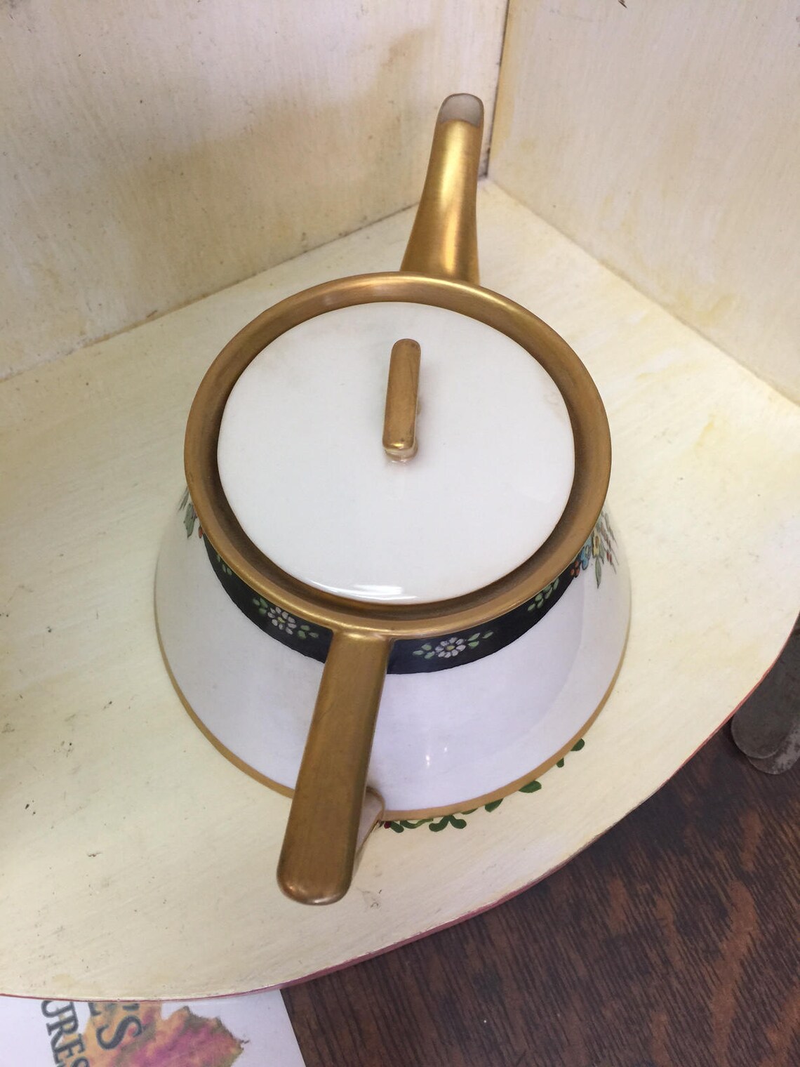 American Lenox Belleek Art Nouveau Artist Signed Enamel Hand Etsy