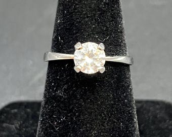 AVON Vintage Sterling and Cubic Zirconia Ring Size 7