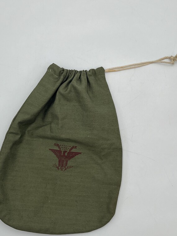 US Army Eagle Green Canvas Draw String Personal B… - image 6