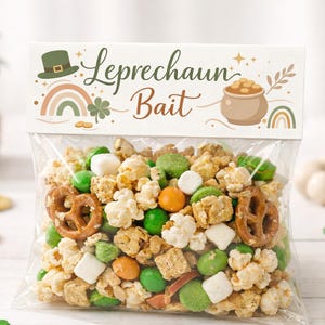 Leprechaun Bait Bag Topper Printable | St. Patricks Day Treat Favor Boho Instant Download