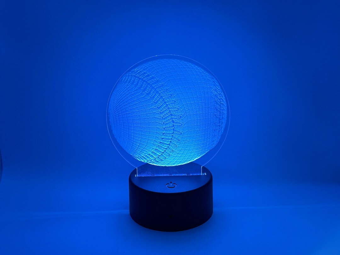 3d Baseball Color Changing LED Night Light With Remote, Sports Decor