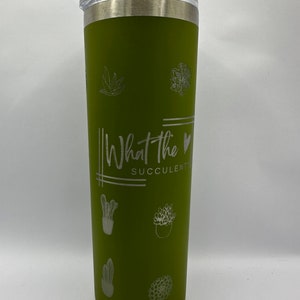 20oz tumbler wrap, Laser Engrave file skinny tumbler SVG, Tumbler laser engrave file, digital download design, What the succulent, succulent