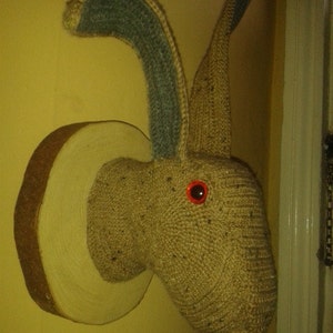 TAXIDERMY STYLE HARE pdf crochet pattern image 1