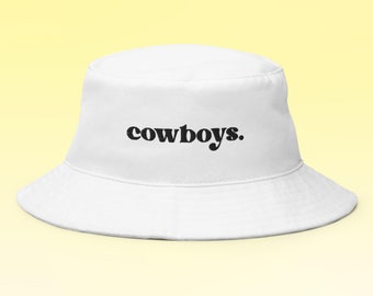 cowboys/bucket hat - embroidered (okstate, dallas, oklahoma state)