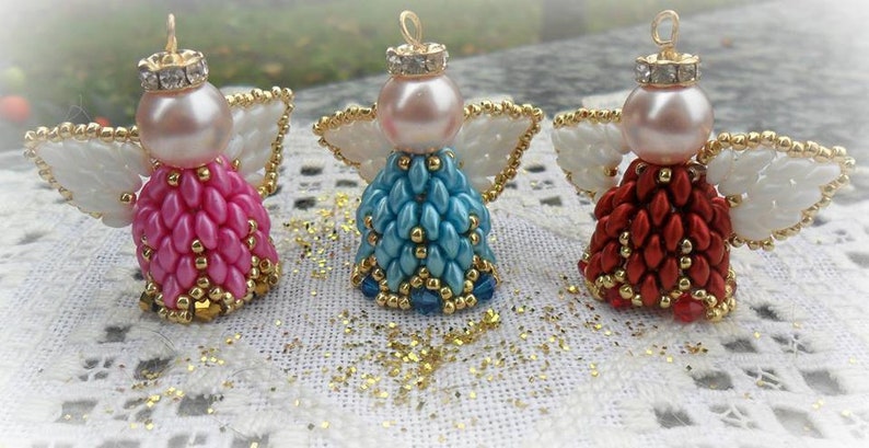 Tutorial Angelo di perline con superduo by Rosina Ottolini Angel Gabriel