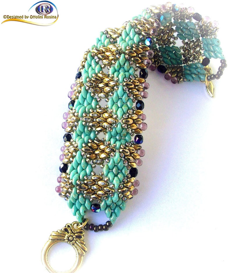 Highend beaded bracelet with superduo Merneith bracelet by Etsy