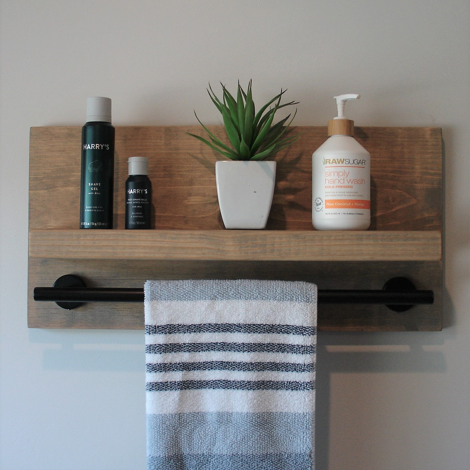 Simply Modern Rustic Bathroom Shelf Etsy