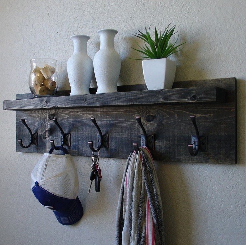 Glencarlyn Coat Rack with Floating Shelf Etsy