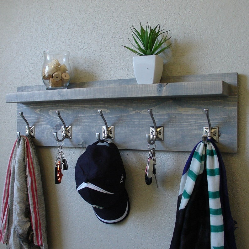 Nautical Coat Rack with Floating Shelf Etsy