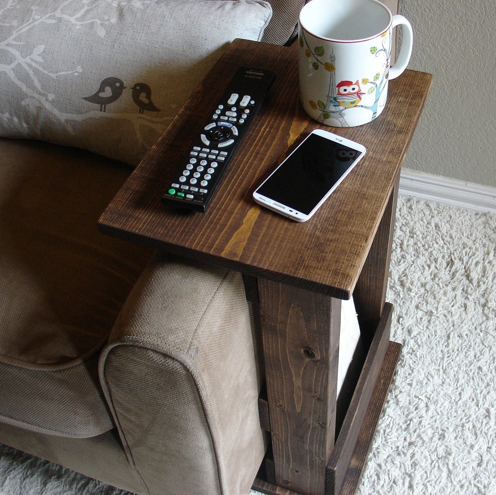 Sofa Chair Arm Rest Table Stand II with Storage Pocket for Etsy