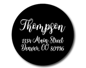 Classic Return Address Labels Round Address Labels Script Address Labels Envelope Seals Business Address Labels Wedding Invitation Seals