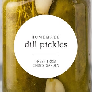 Canning Labels Mason Jar Labels Pickle Labels Homemade Canning Sticker Personalized Canning Jar Label Minimalist Farmhouse Canning Labels