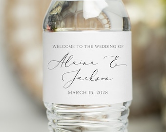 Water Bottle Labels - Welcome Wedding Labels, Welcome to the Wedding Labels, Wedding Welcome Bag Stickers. Water Bottle Sticker, Water Label