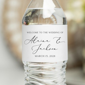Water Bottle Labels - Welcome Wedding Labels, Welcome to the Wedding Labels, Wedding Welcome Bag Stickers. Water Bottle Sticker, Water Label