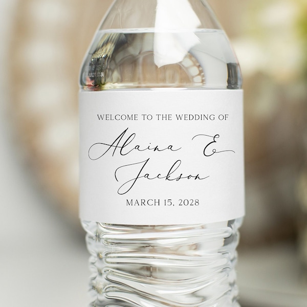 Water Bottle Labels - Welcome Wedding Labels, Welcome to the Wedding Labels, Wedding Welcome Bag Stickers. Water Bottle Sticker, Water Label