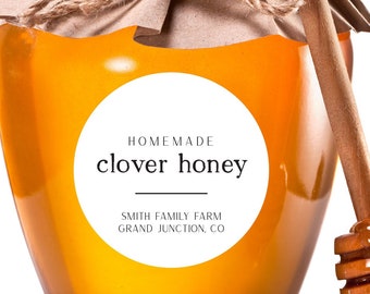 Canning Labels Mason Jar Labels Honey Labels Homemade Canning Sticker Personalized Canning Jar Label Minimalist Farmhouse Canning Labels