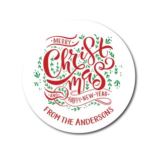 Christmas Label Christmas Sticker Christmas Gift Label Christmas Gift Sticker Christmas Tag Stickers Hand Drawn Holiday Sticker Personalized