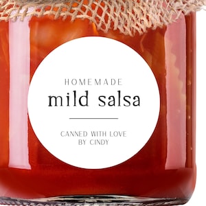 Canning Labels Mason Jar Labels Salsa Labels Homemade Canning Sticker Personalized Canning Jar Label Minimalist Farmhouse Canning Labels
