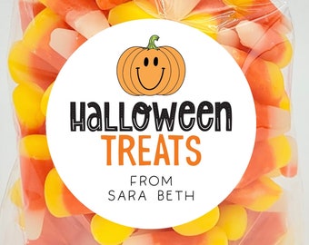 Halloween Stickers - Kids Halloween Stickers, Cute Pumpkin Halloween Sticker, Halloween Labels for Party Favors, Happy Halloween Sticker