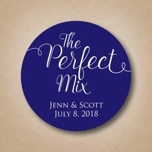 The Perfect Mix Stickers Wedding Favor Tags Custom Thank You Labels Coffee Tea Favors Personalized Wedding Stickers Rustic Wedding Ideas