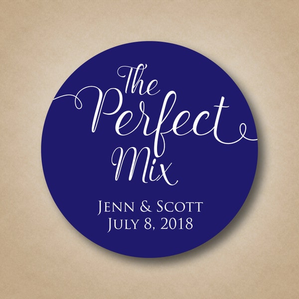 The Perfect Mix Stickers Wedding Favor Tags Custom Thank You Labels Coffee Tea Favors Personalized Wedding Stickers Rustic Wedding Ideas