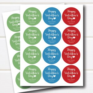 Stickers Saint-Valentin - Sticker Saint-Valentin enfant personnalisé, étiquette Saint-Valentin garçons pour fête d'école, cadeaux de classe