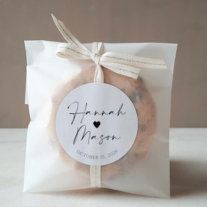 Wedding Favor Stickers - Minimalist Wedding Labels, Bridal Shower Favor Label, Thank You Stickers, Wedding Favor Label Tags